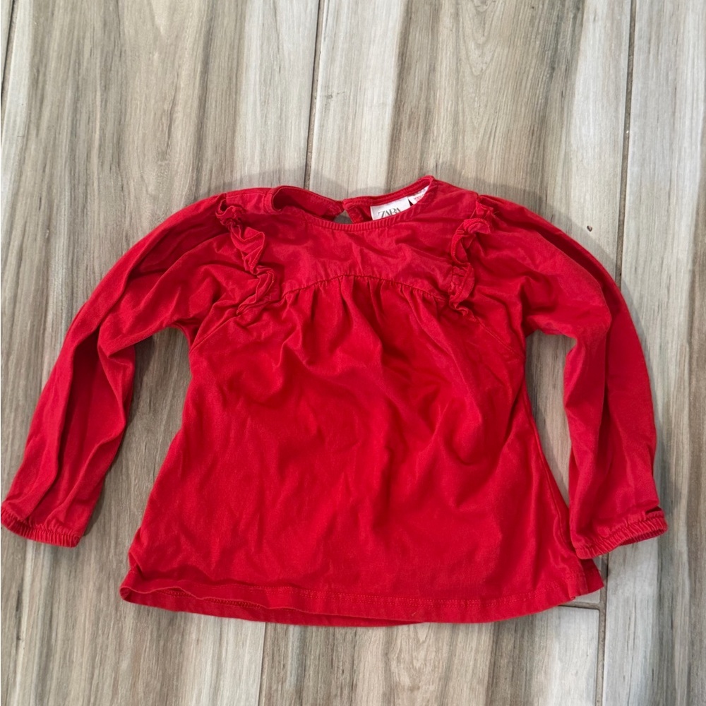 Zara red top